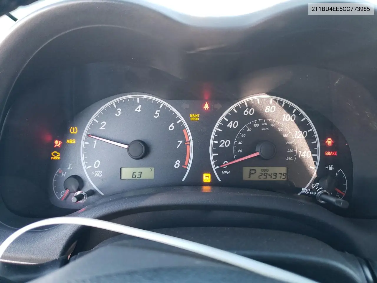 2T1BU4EE5CC773985 2012 Toyota Corolla Base