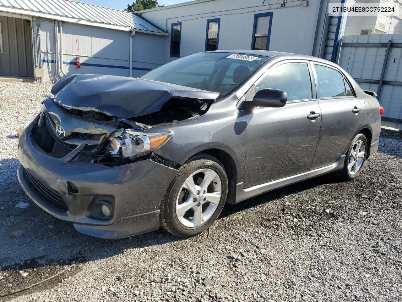 2T1BU4EE8CC792224 2012 Toyota Corolla Base