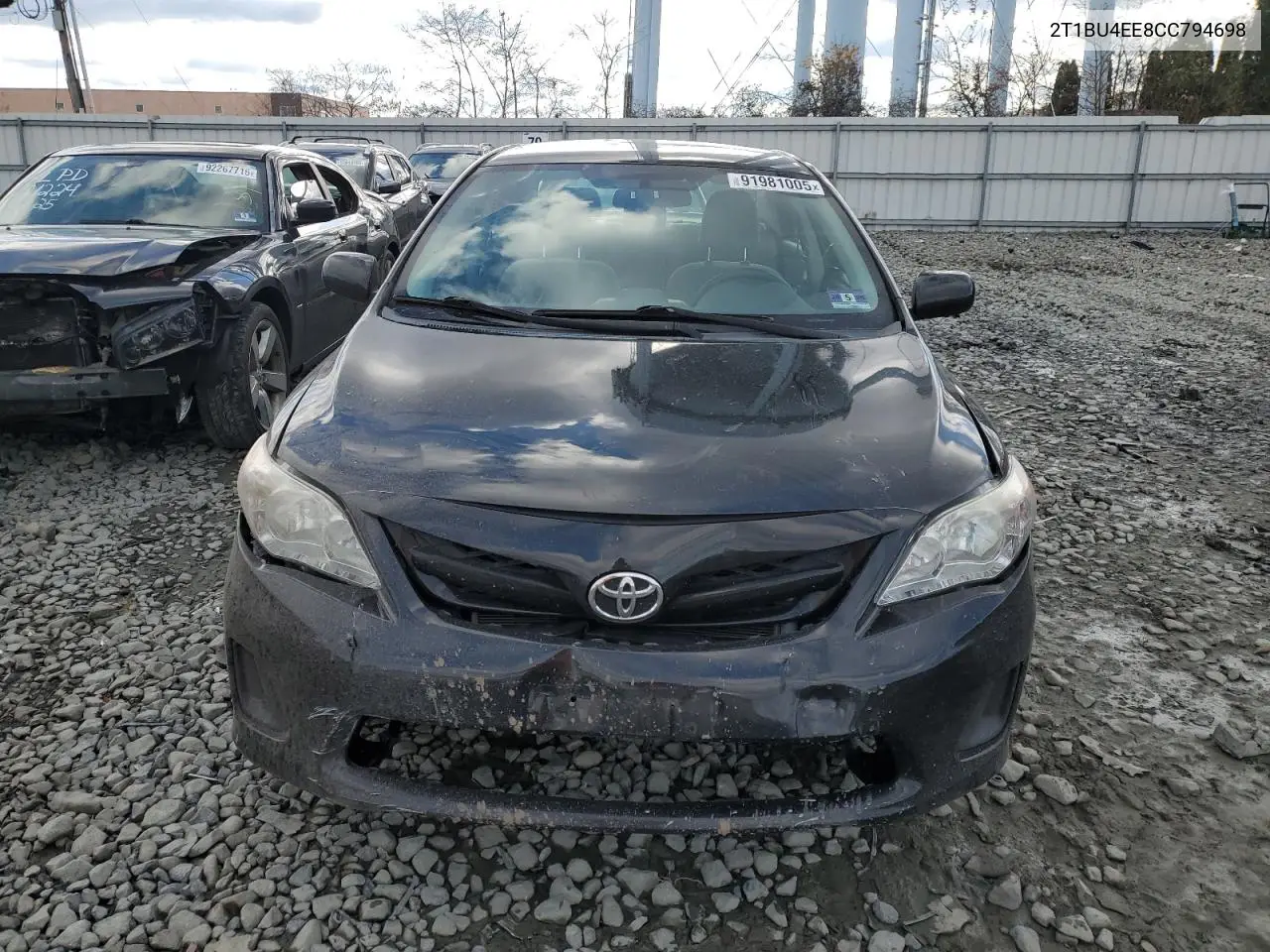 2T1BU4EE8CC794698 2012 Toyota Corolla Base