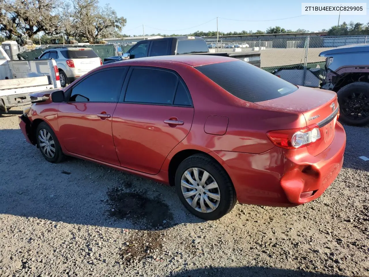 2T1BU4EEXCC829905 2012 Toyota Corolla Base