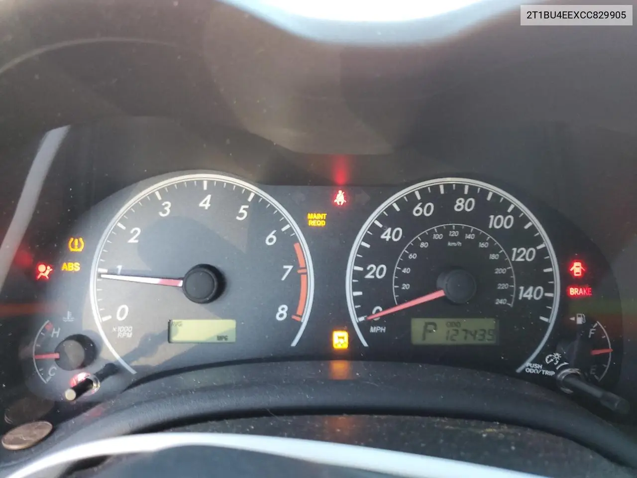 2T1BU4EEXCC829905 2012 Toyota Corolla Base