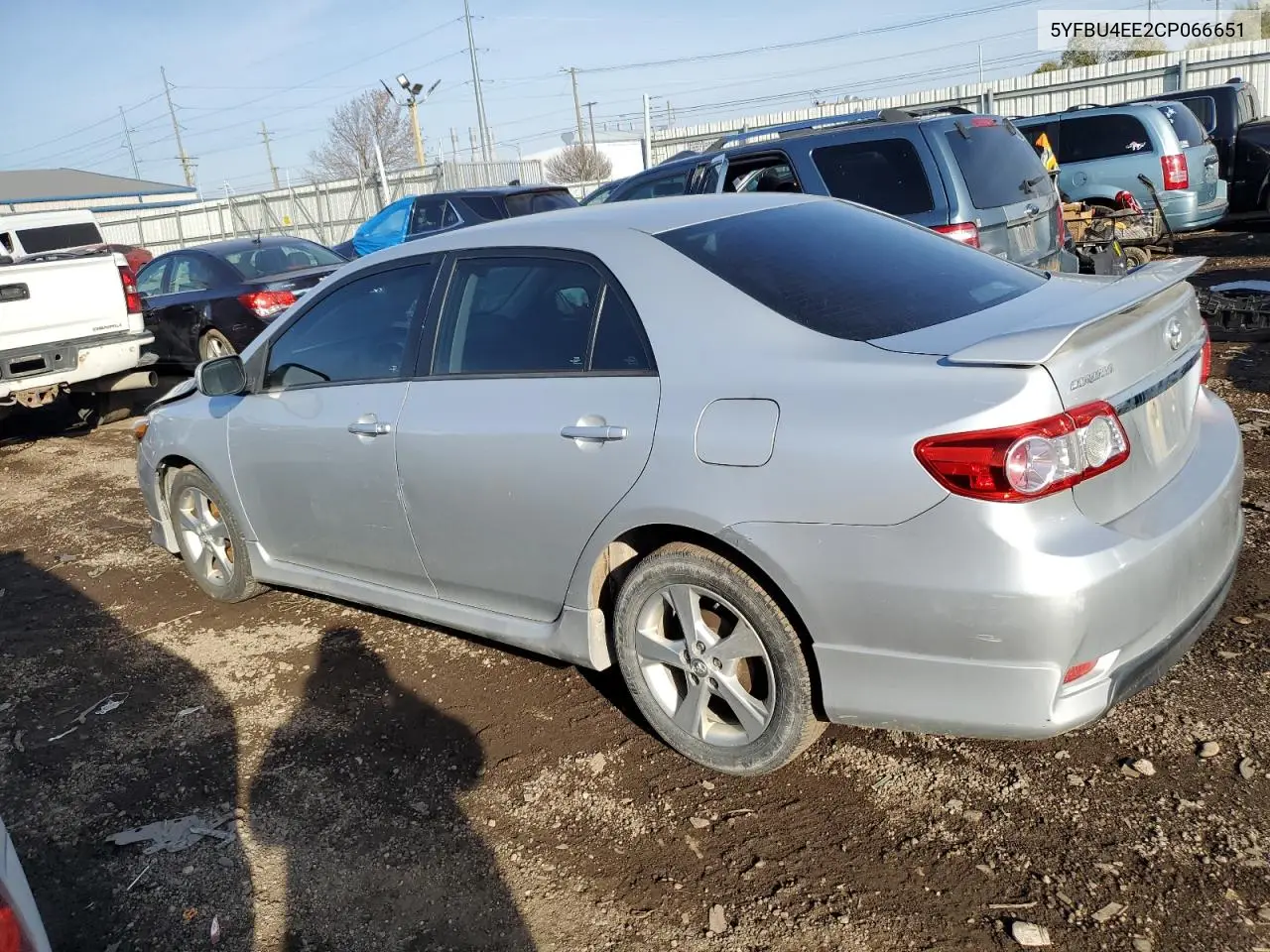 5YFBU4EE2CP066651 2012 Toyota Corolla Base