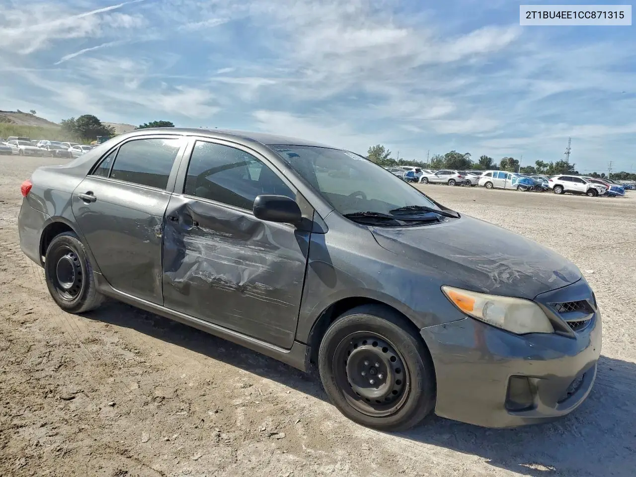 2T1BU4EE1CC871315 2012 Toyota Corolla Base