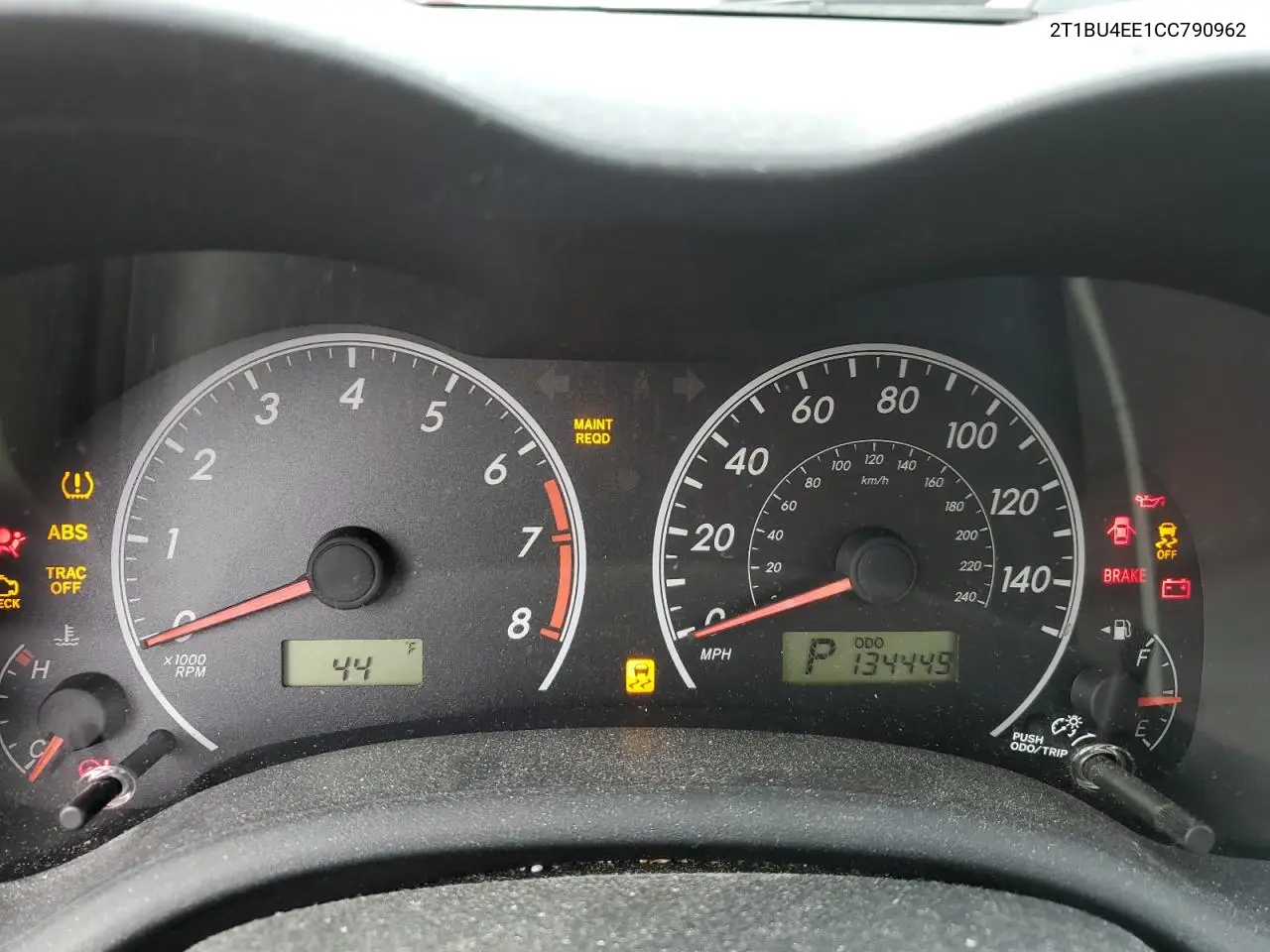 2T1BU4EE1CC790962 2012 Toyota Corolla Base