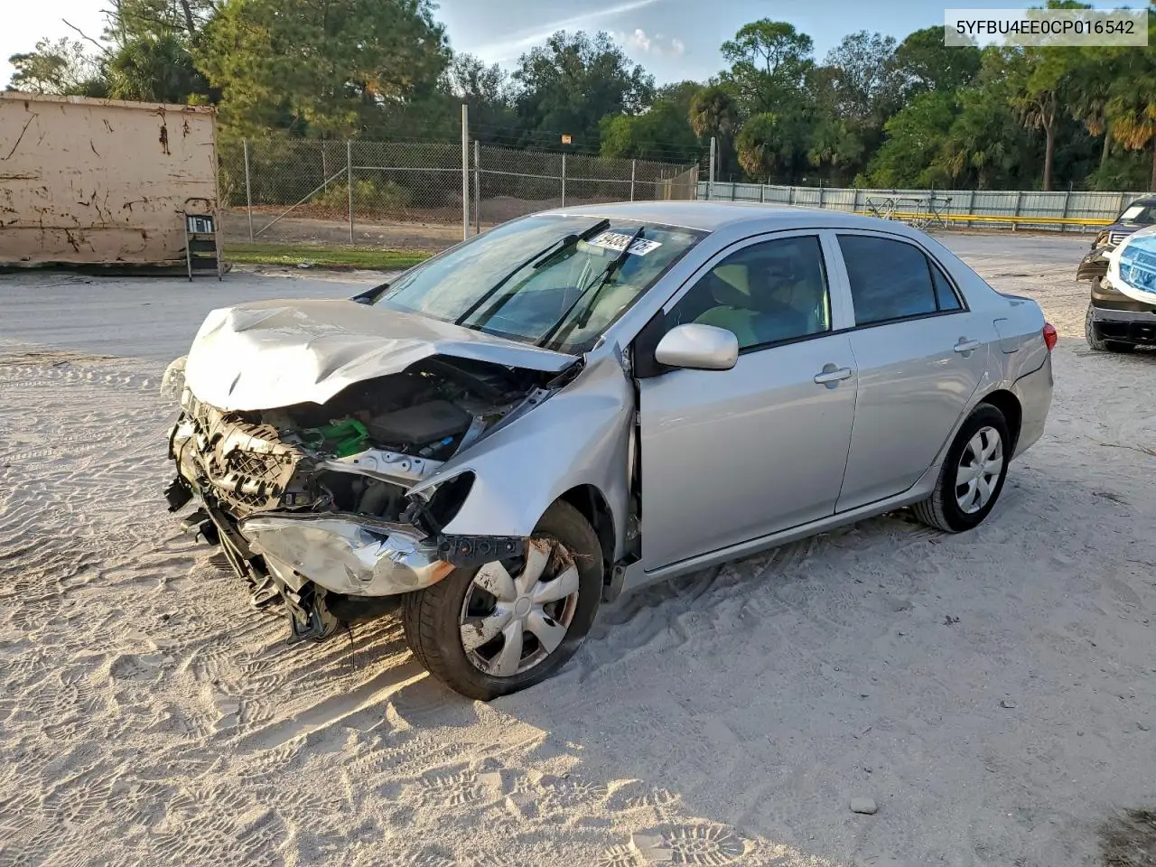 5YFBU4EE0CP016542 2012 Toyota Corolla Base