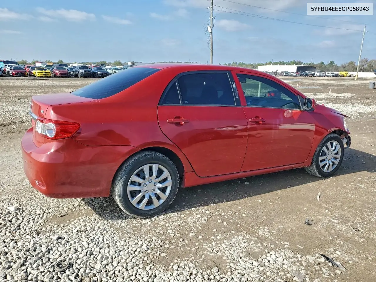 5YFBU4EE8CP058943 2012 Toyota Corolla Base