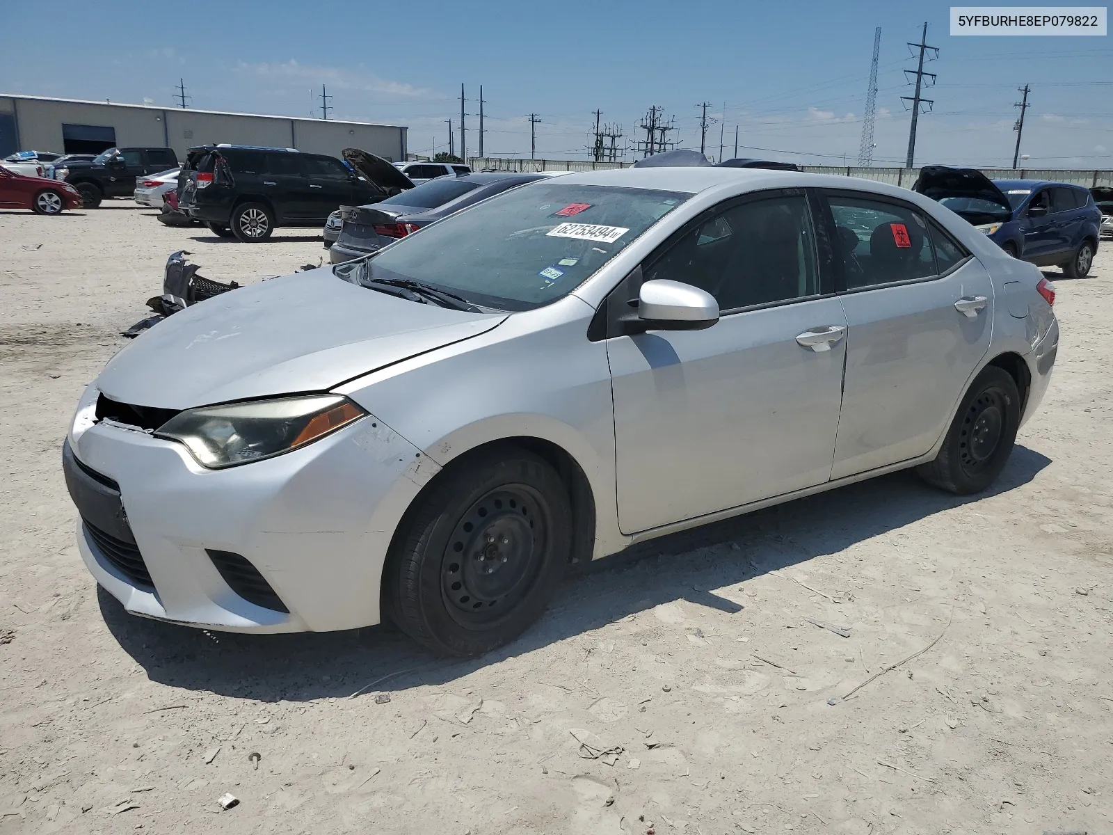 2014 Toyota Corolla L VIN: 5YFBURHE8EP079822 Lot: 62753494