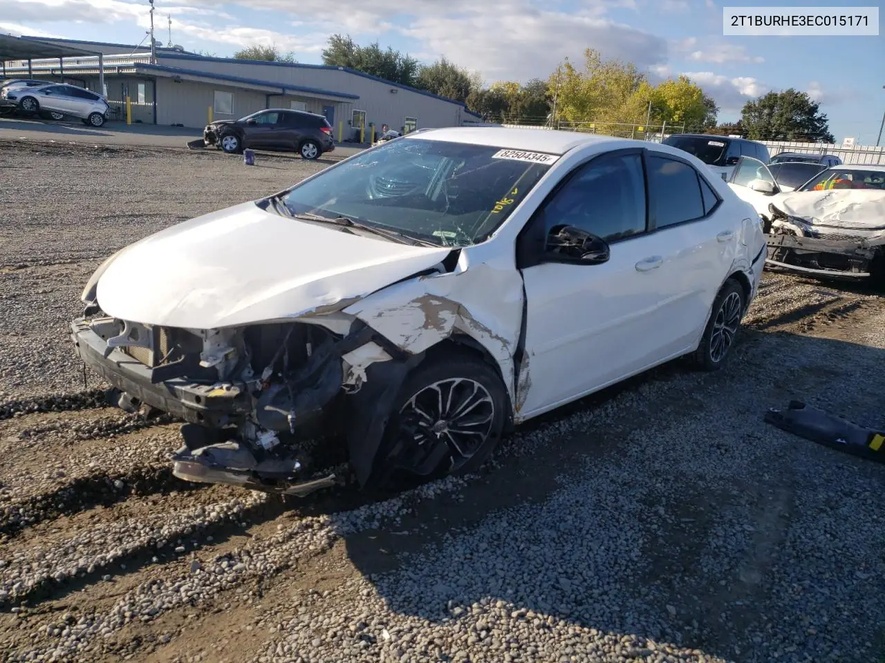 2T1BURHE3EC015171 2014 Toyota Corolla L