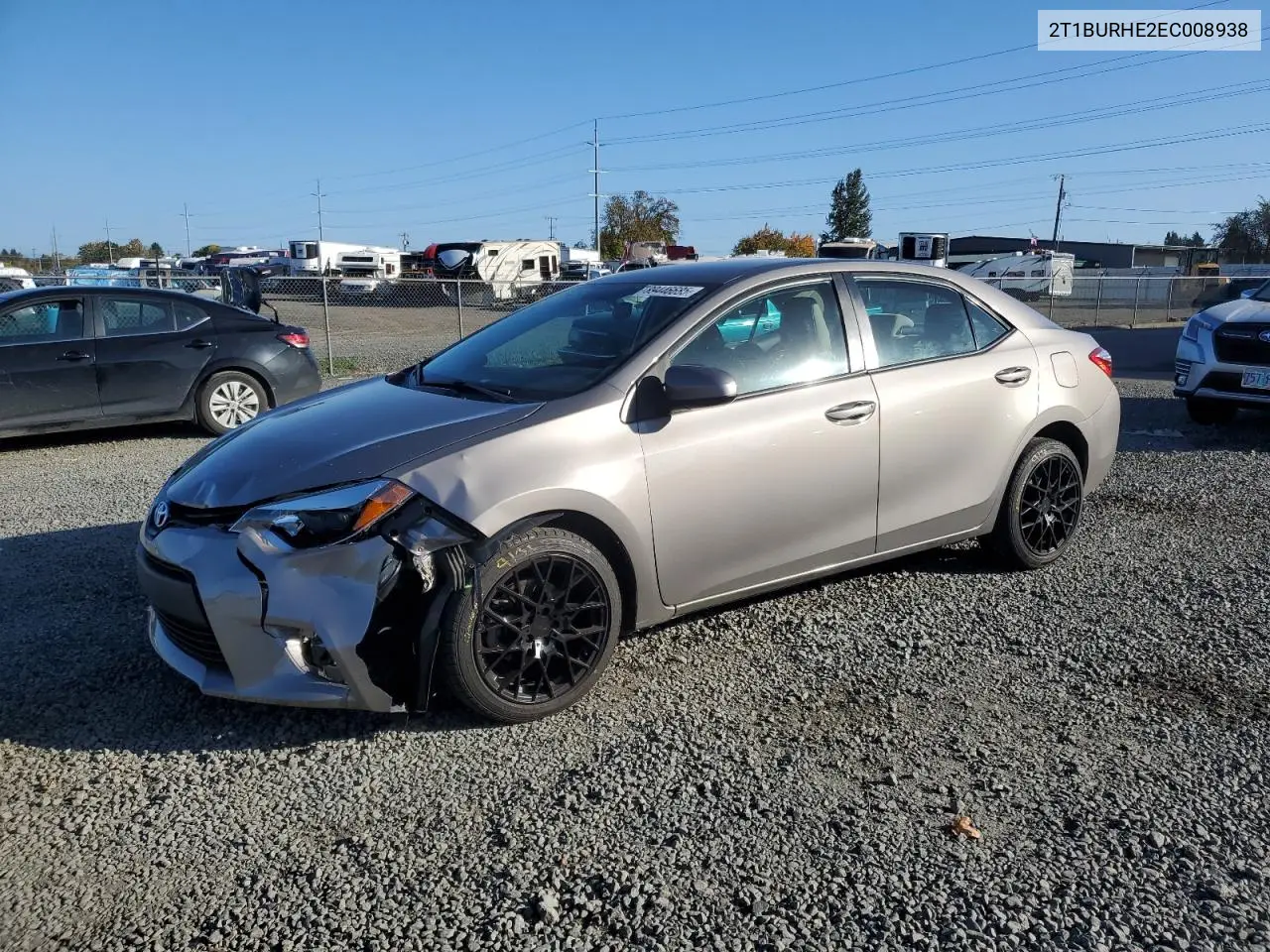 2T1BURHE2EC008938 2014 Toyota Corolla L