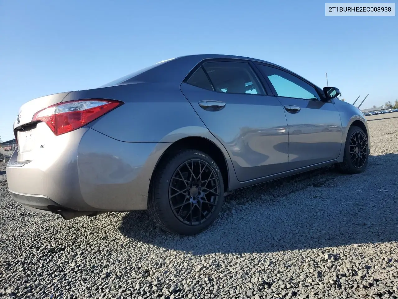 2T1BURHE2EC008938 2014 Toyota Corolla L