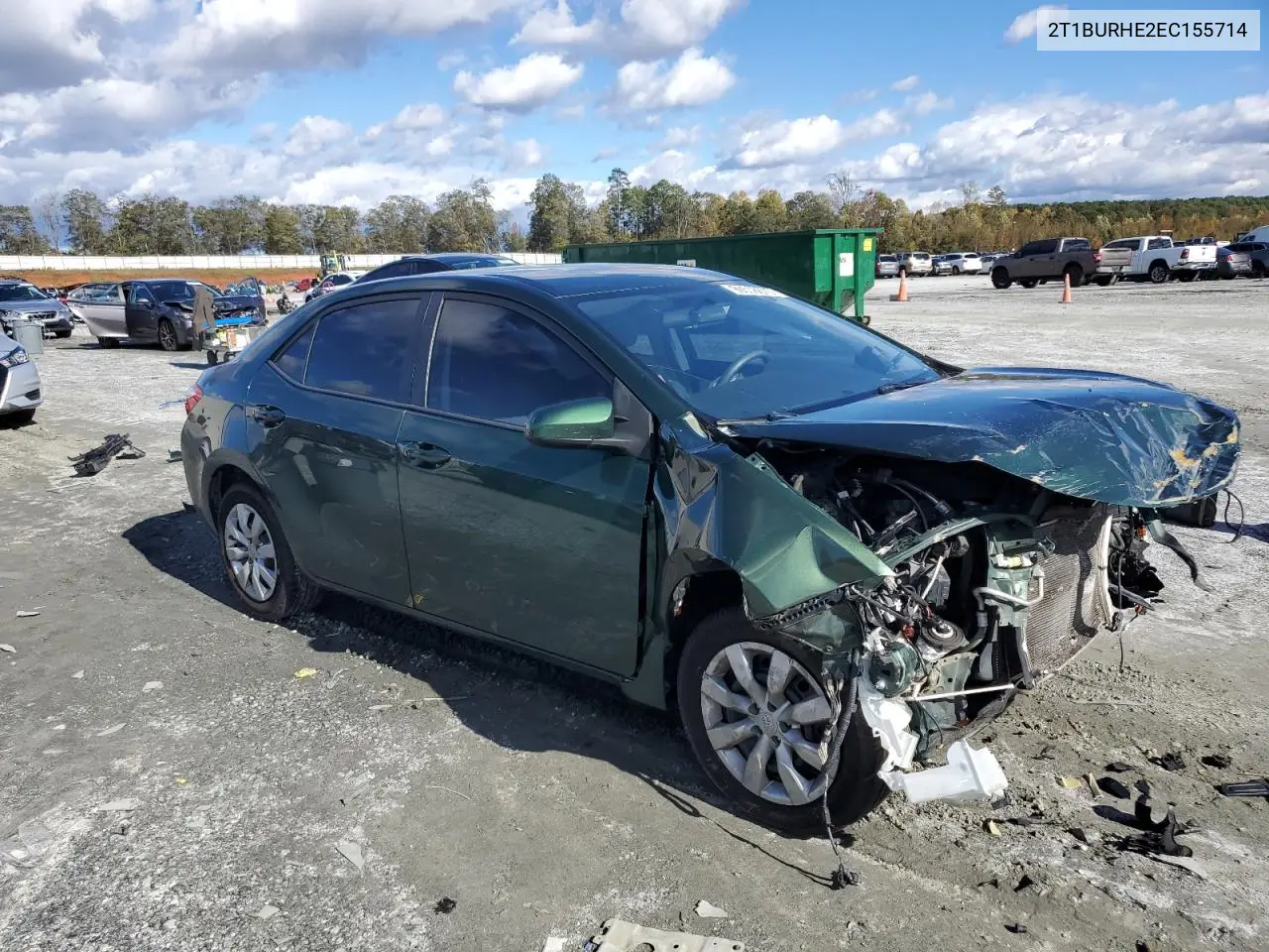 2T1BURHE2EC155714 2014 Toyota Corolla L