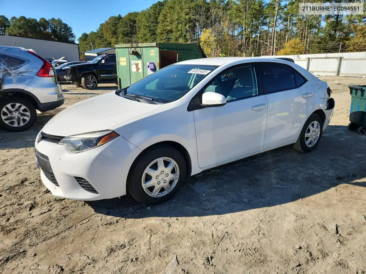 2T1BURHE1EC094551 2014 Toyota Corolla L