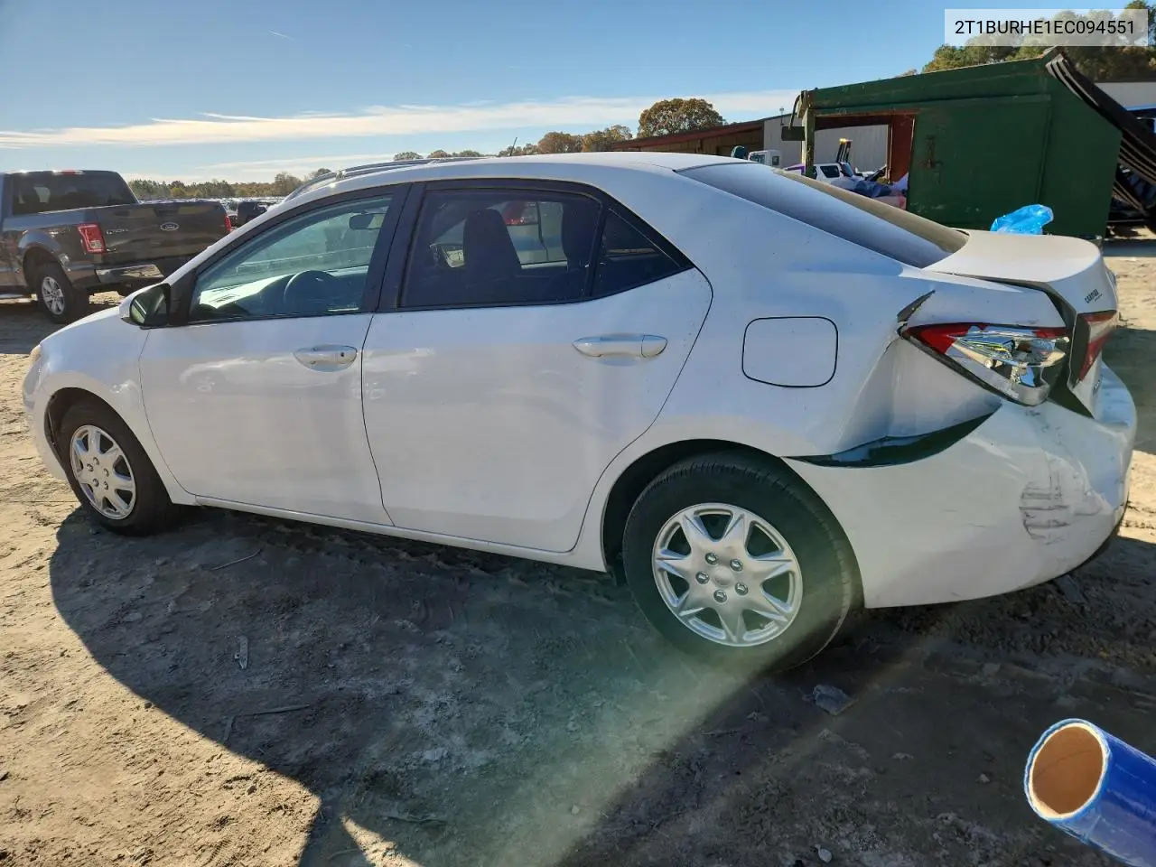 2T1BURHE1EC094551 2014 Toyota Corolla L