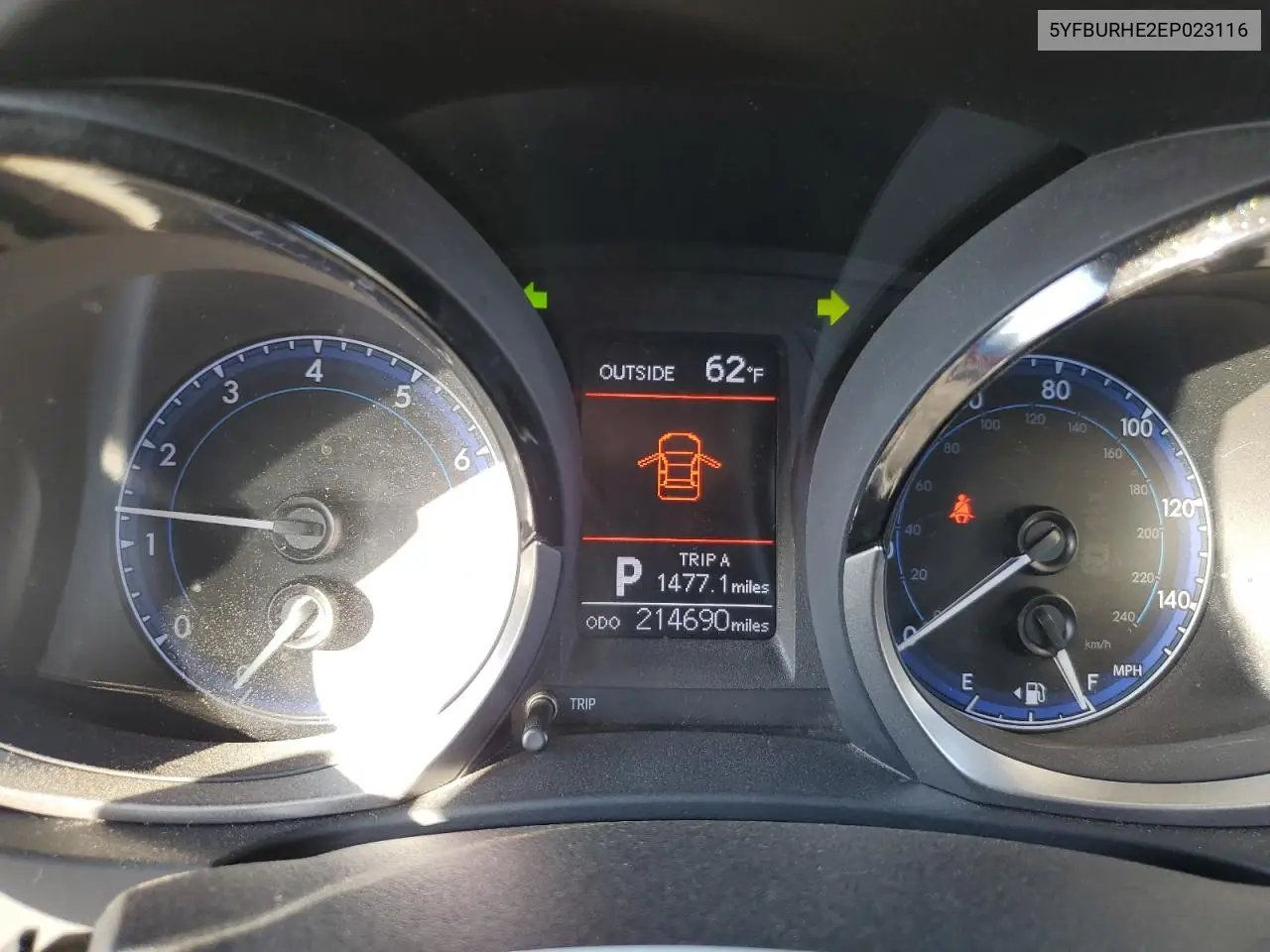 5YFBURHE2EP023116 2014 Toyota Corolla L