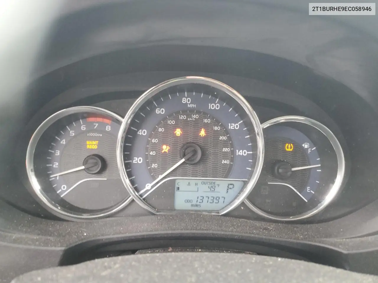 2T1BURHE9EC058946 2014 Toyota Corolla L