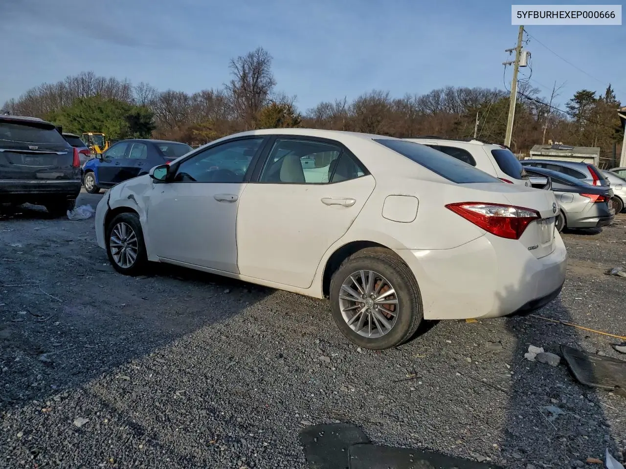 5YFBURHEXEP000666 2014 Toyota Corolla L