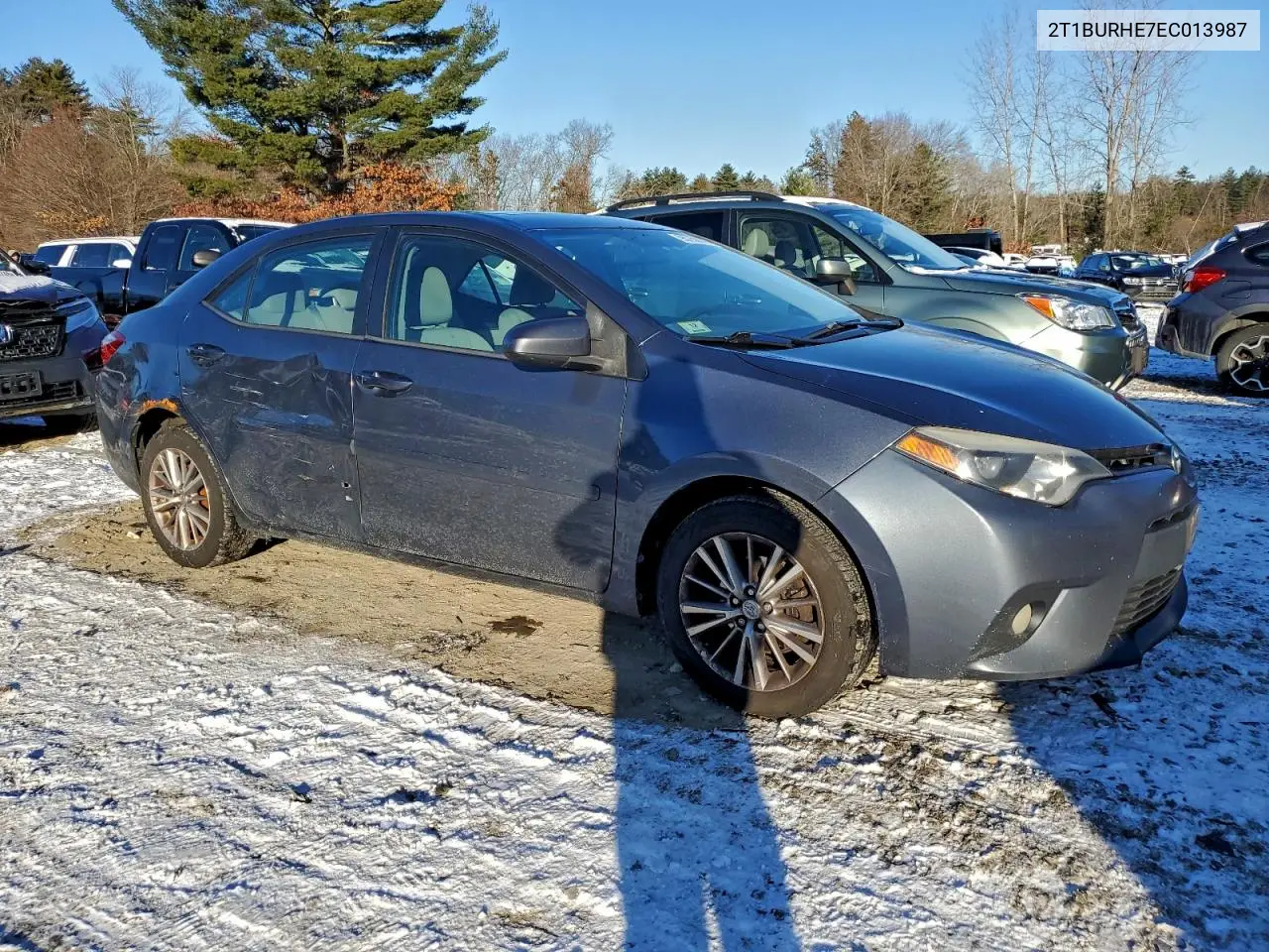 2T1BURHE7EC013987 2014 Toyota Corolla L