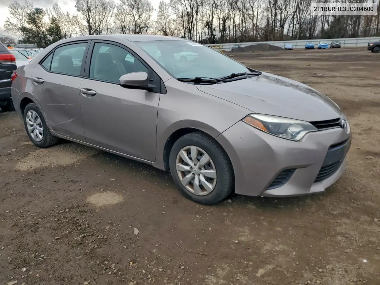 2T1BURHE3EC204600 2014 Toyota Corolla L