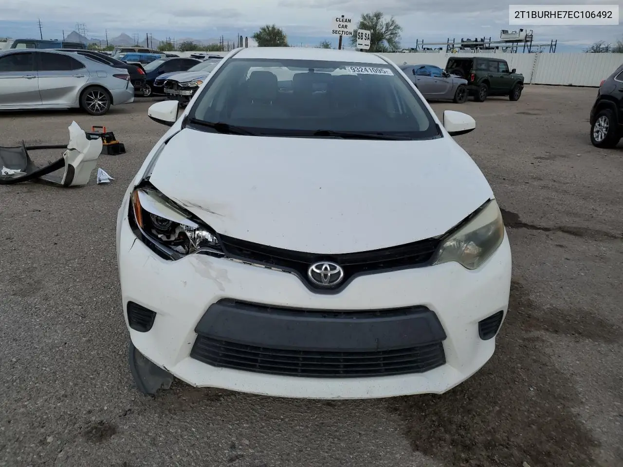 2T1BURHE7EC106492 2014 Toyota Corolla L