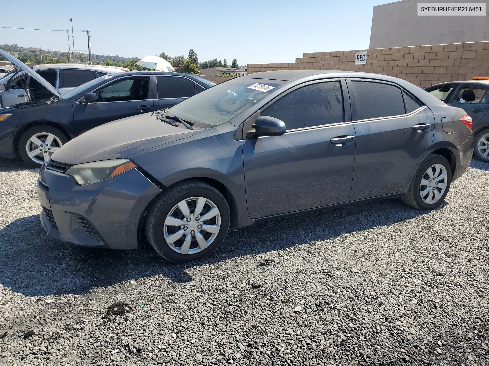 2015 Toyota Corolla L VIN: 5YFBURHE4FP216451 Lot: 63315104