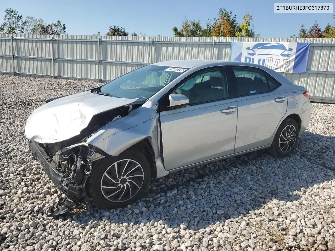 2T1BURHE3FC317870 2015 Toyota Corolla L