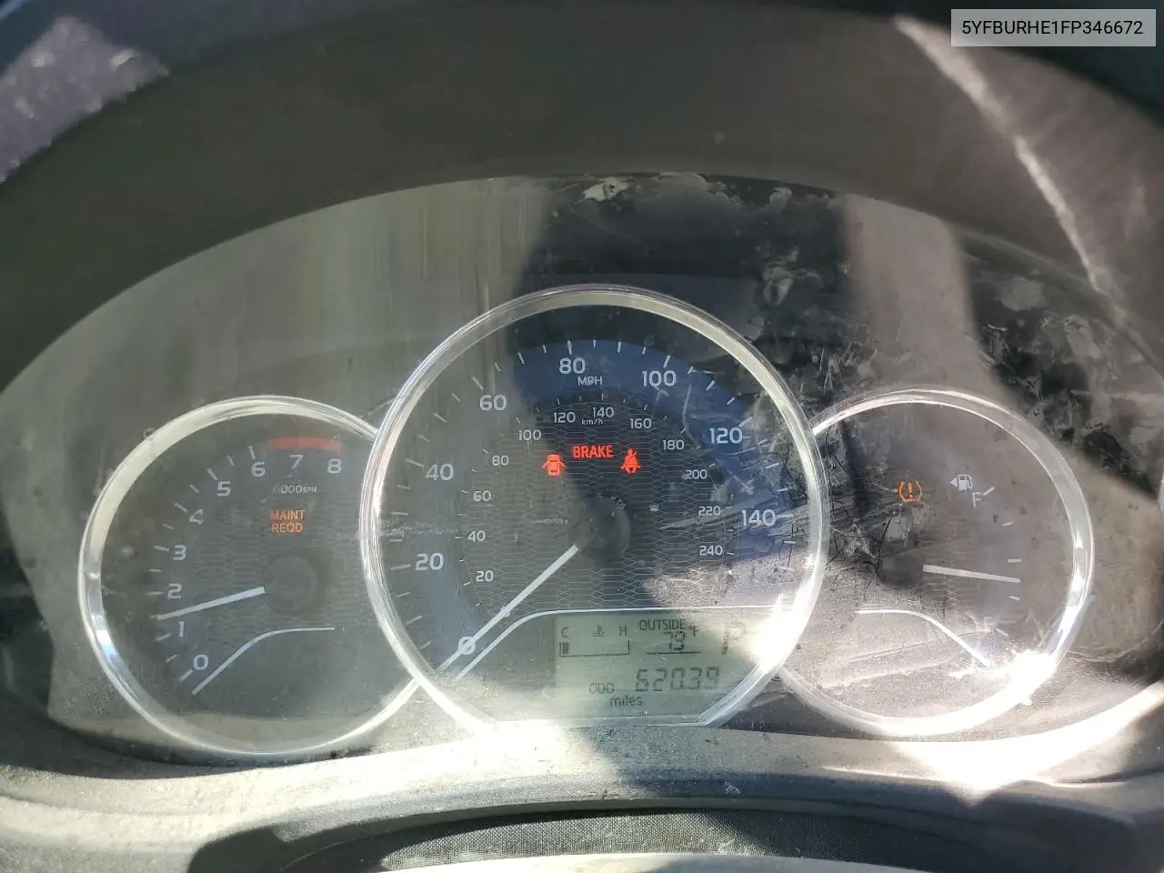 5YFBURHE1FP346672 2015 Toyota Corolla L