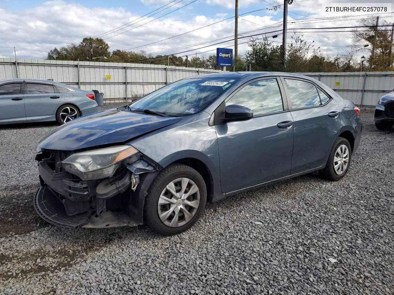 2T1BURHE4FC257078 2015 Toyota Corolla L