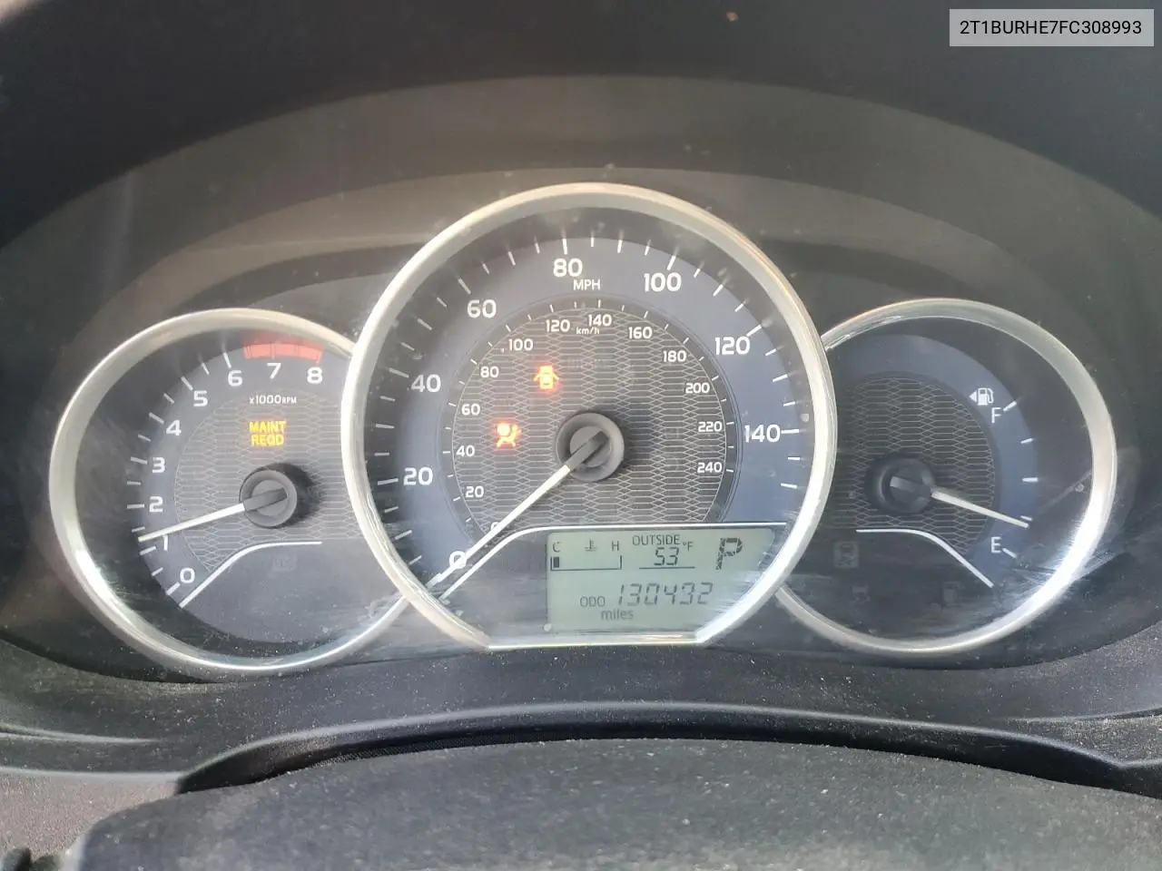 2T1BURHE7FC308993 2015 Toyota Corolla L