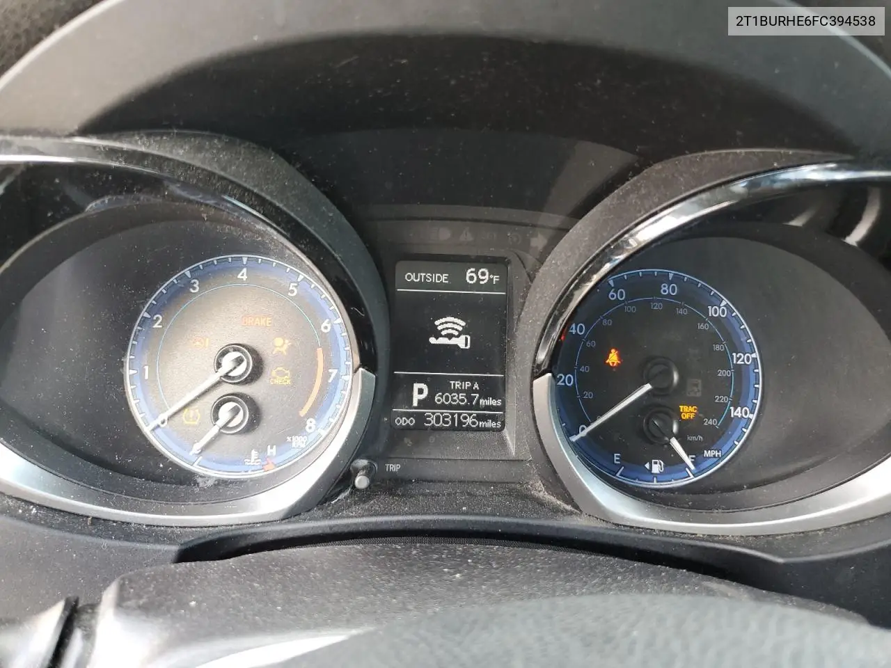 2T1BURHE6FC394538 2015 Toyota Corolla L