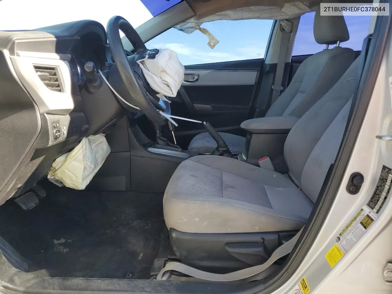 2T1BURHE0FC378044 2015 Toyota Corolla L