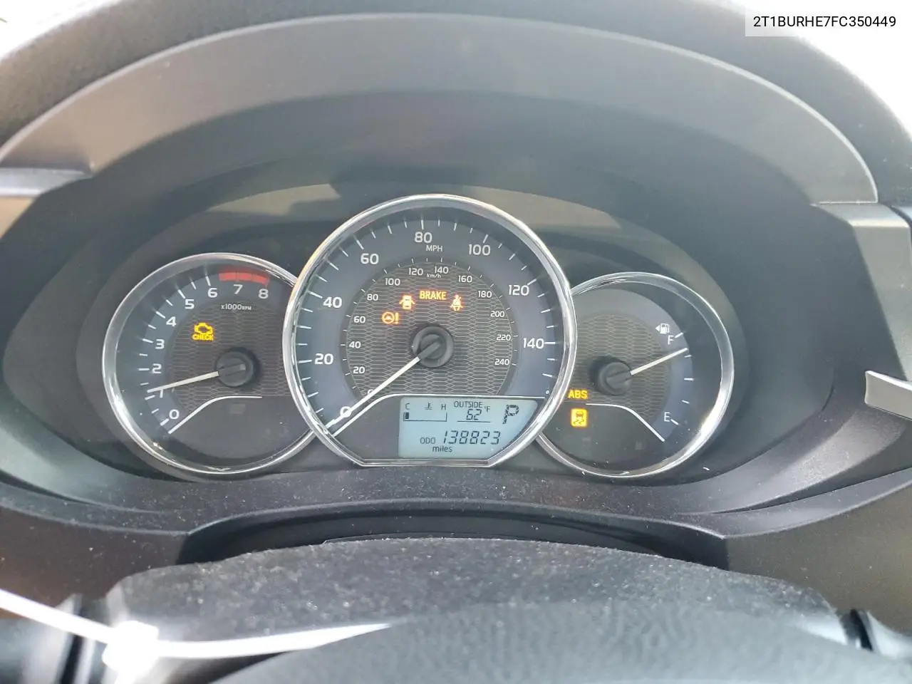 2T1BURHE7FC350449 2015 Toyota Corolla L