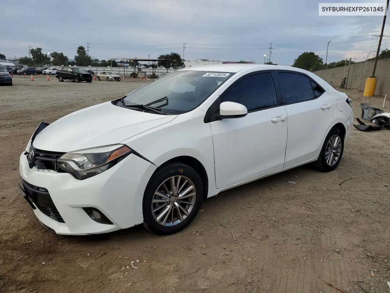 5YFBURHEXFP261345 2015 Toyota Corolla L