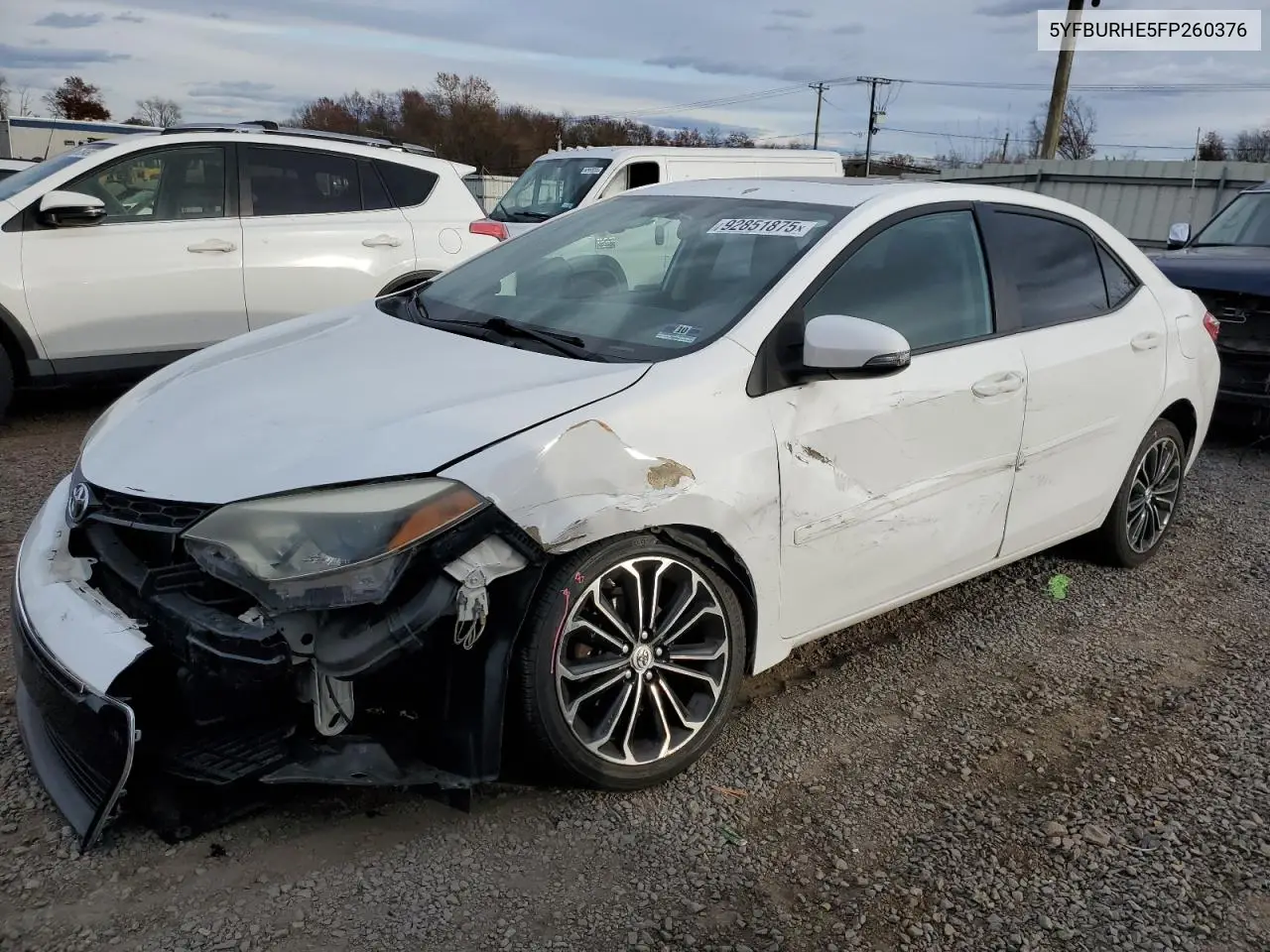 5YFBURHE5FP260376 2015 Toyota Corolla L