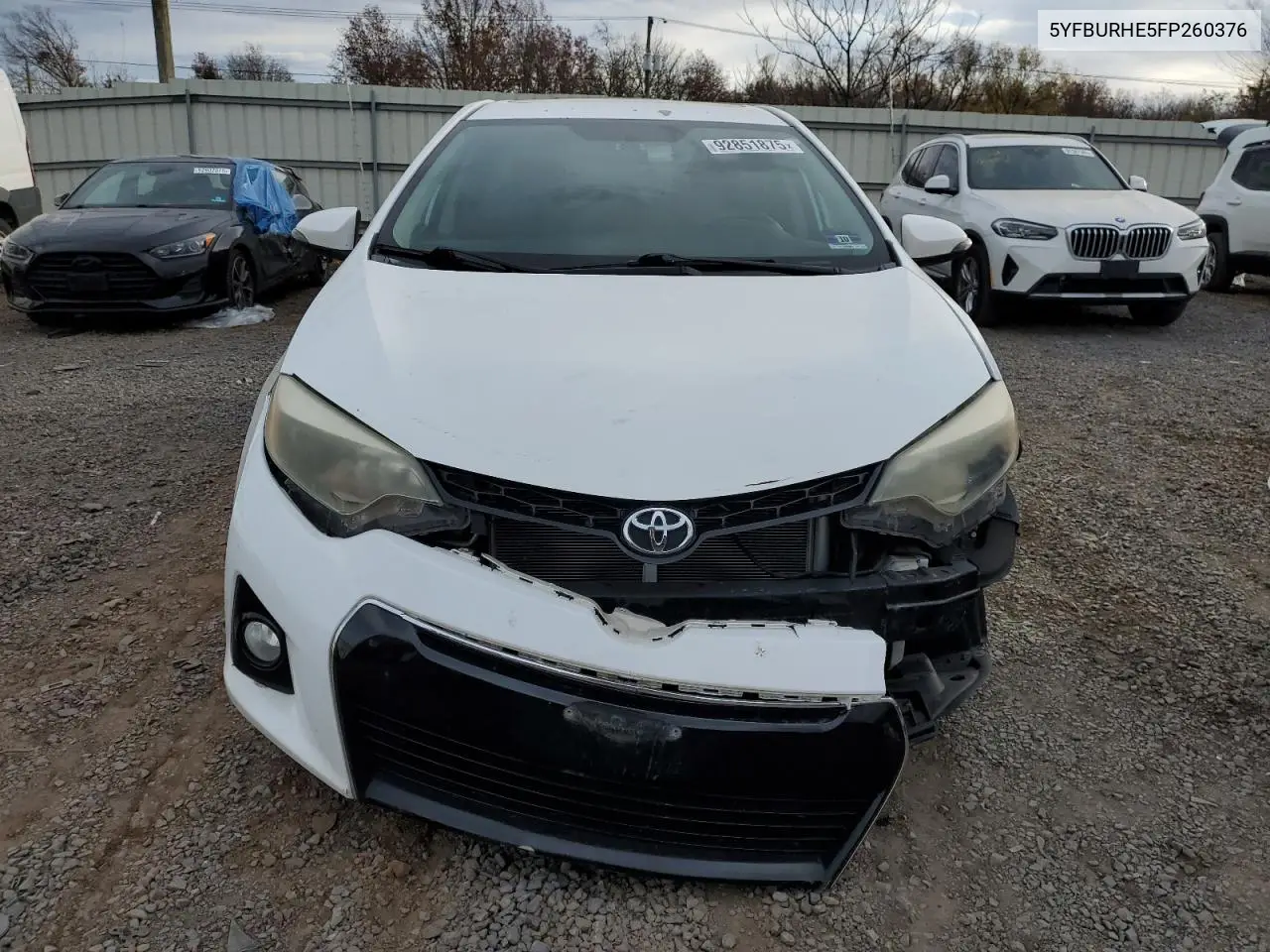 5YFBURHE5FP260376 2015 Toyota Corolla L