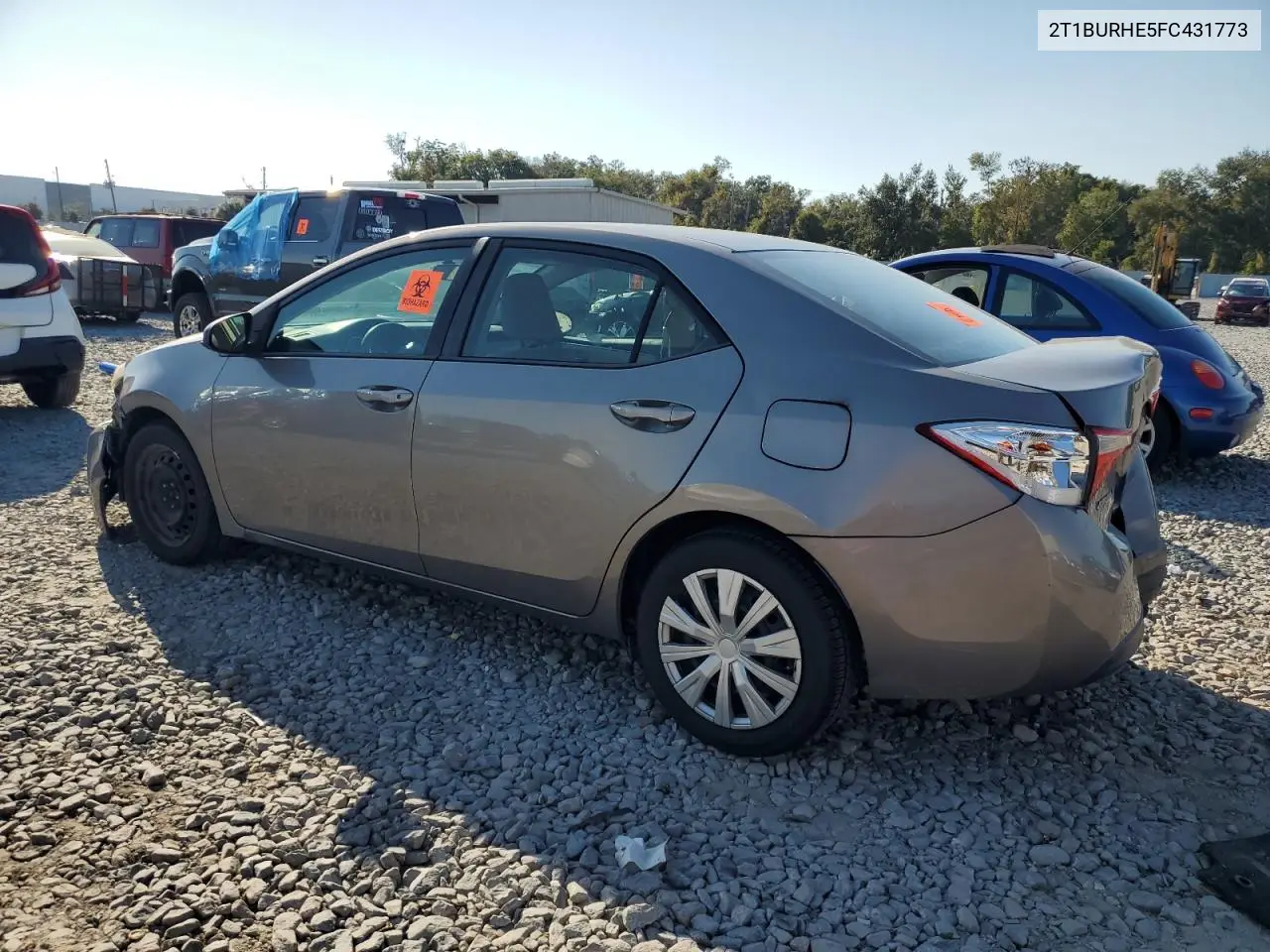 2T1BURHE5FC431773 2015 Toyota Corolla L