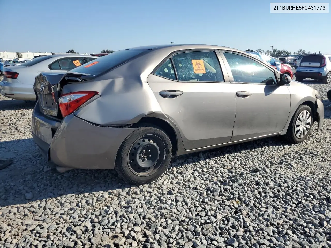 2T1BURHE5FC431773 2015 Toyota Corolla L