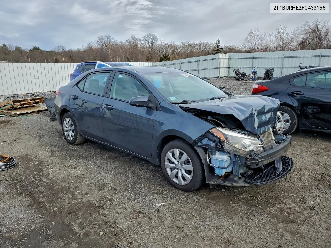 2T1BURHE2FC433156 2015 Toyota Corolla L