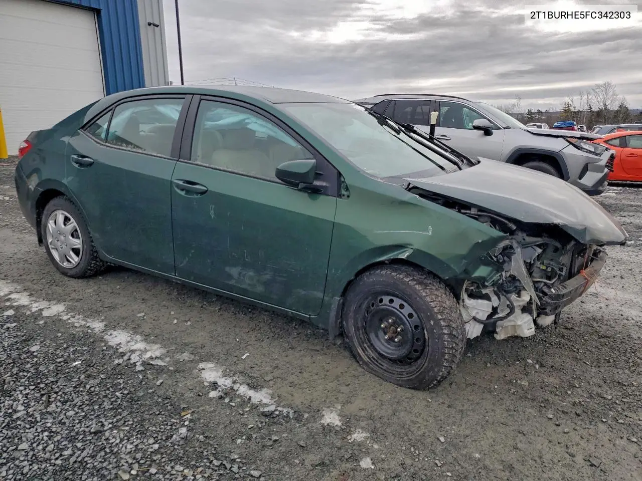 2T1BURHE5FC342303 2015 Toyota Corolla L