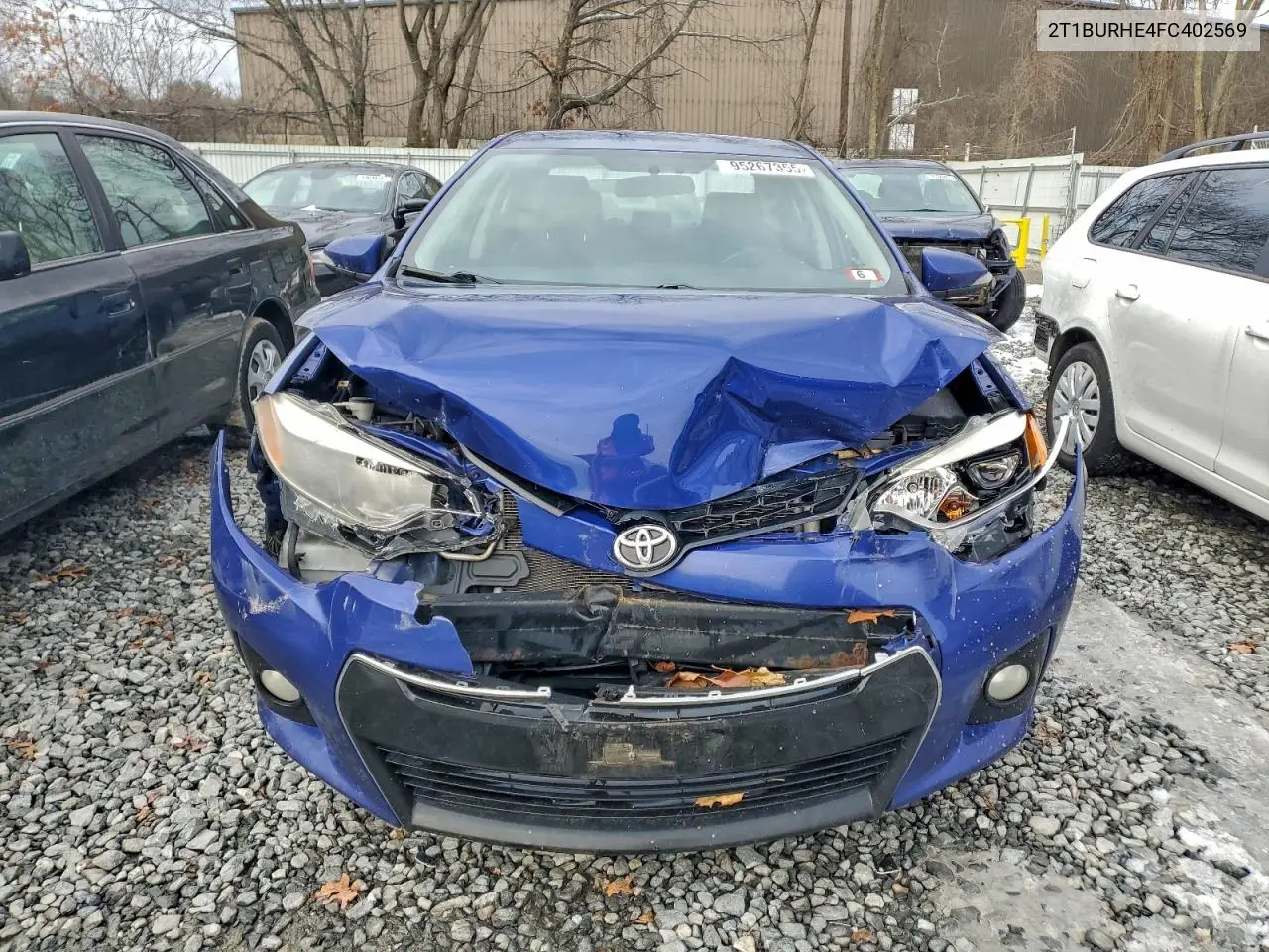 2T1BURHE4FC402569 2015 Toyota Corolla L