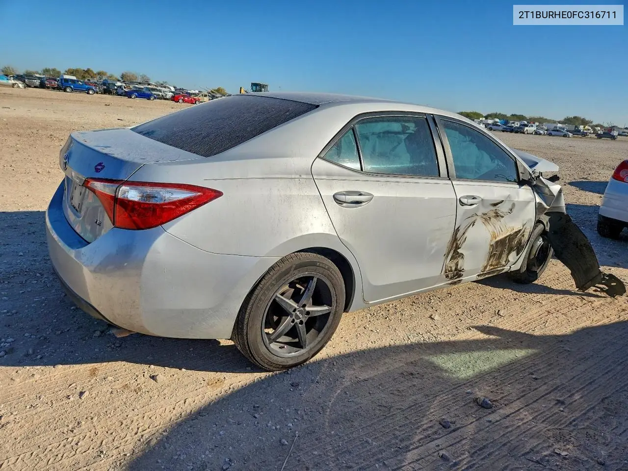 2T1BURHE0FC316711 2015 Toyota Corolla L