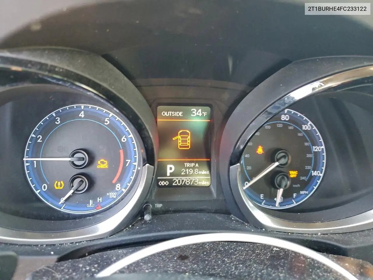 2T1BURHE4FC233122 2015 Toyota Corolla L