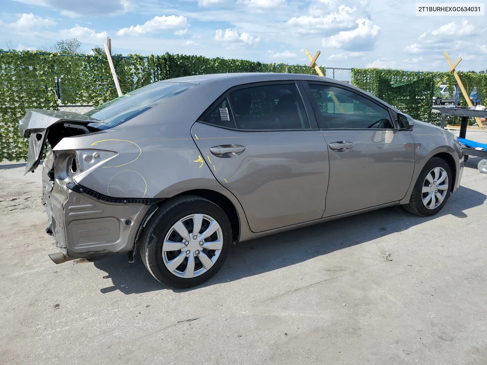 2016 Toyota Corolla L VIN: 2T1BURHEXGC634031 Lot: 62442364