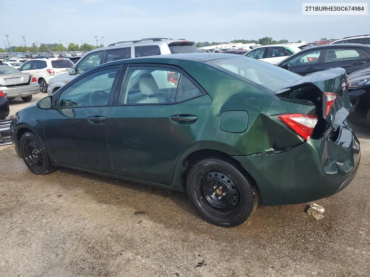 2016 Toyota Corolla L VIN: 2T1BURHE3GC674984 Lot: 63634054