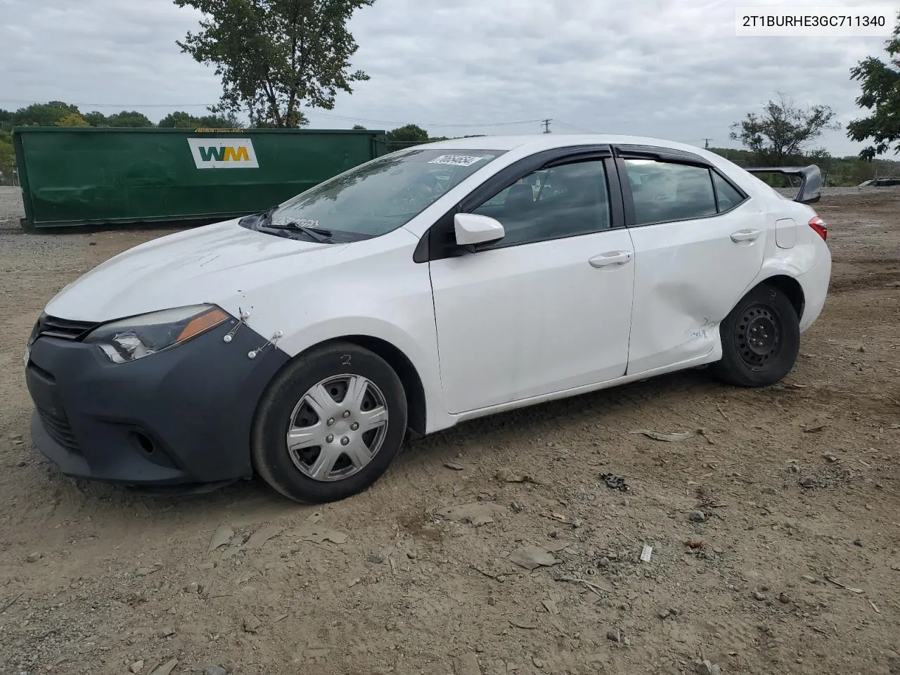 2016 Toyota Corolla L VIN: 2T1BURHE3GC711340 Lot: 70654654