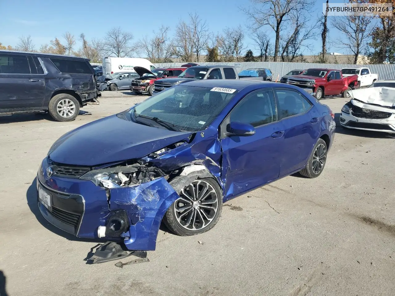 5YFBURHE7GP491264 2016 Toyota Corolla L