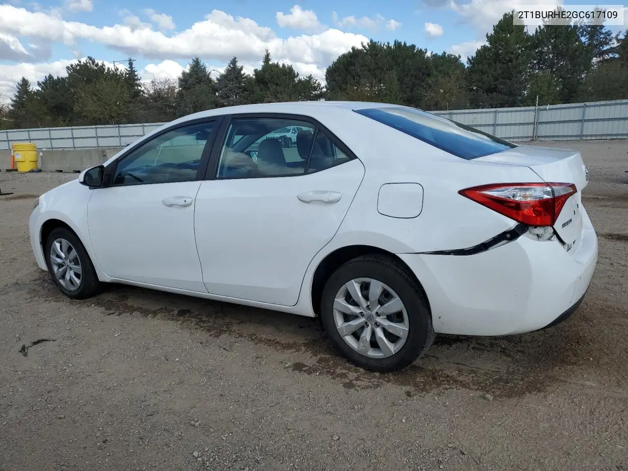 2T1BURHE2GC617109 2016 Toyota Corolla L