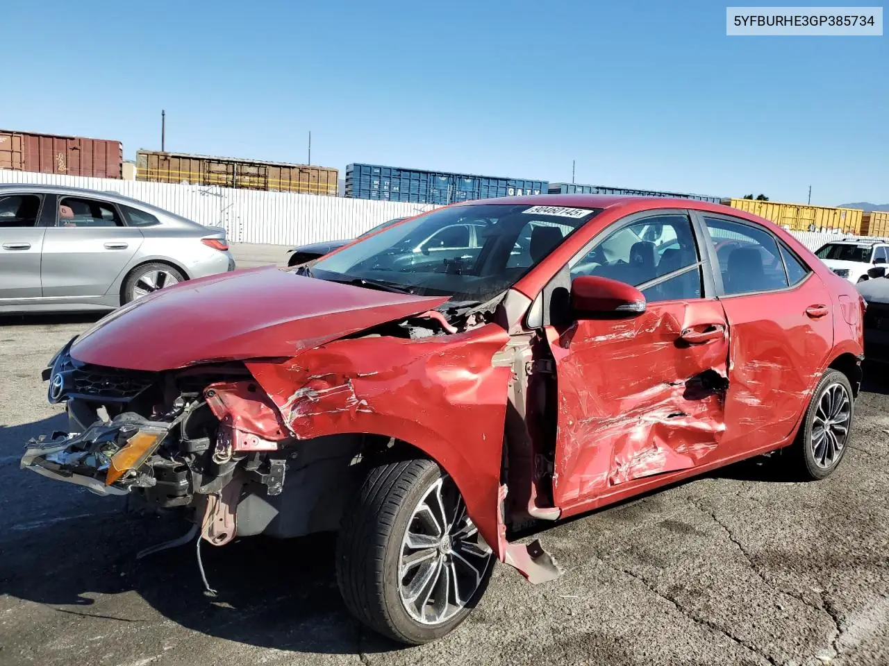 5YFBURHE3GP385734 2016 Toyota Corolla L