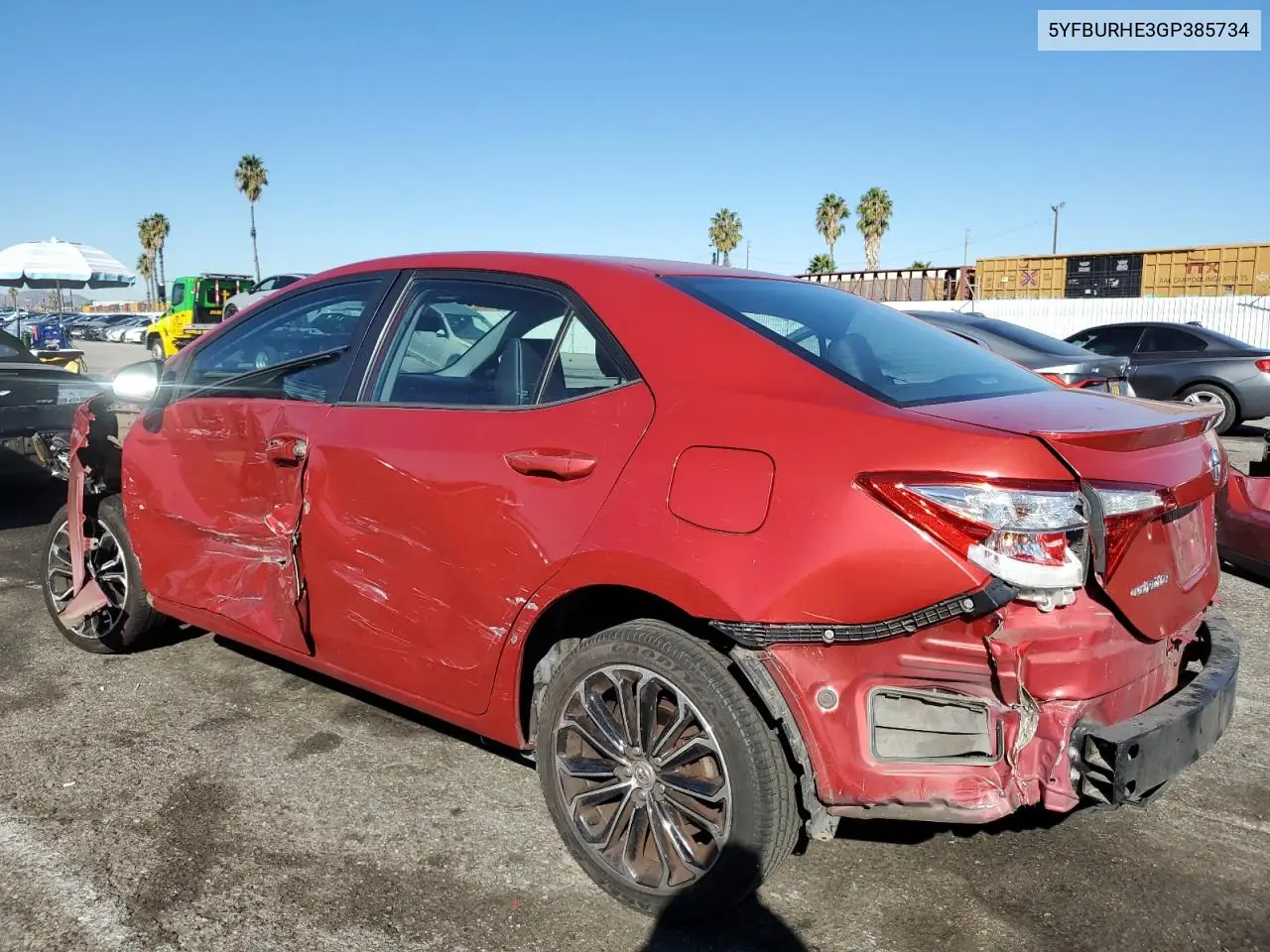 5YFBURHE3GP385734 2016 Toyota Corolla L