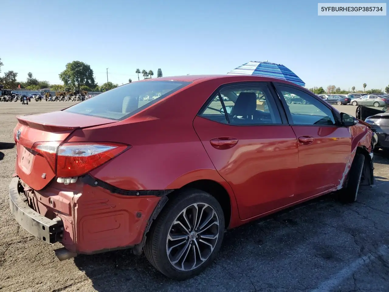 5YFBURHE3GP385734 2016 Toyota Corolla L