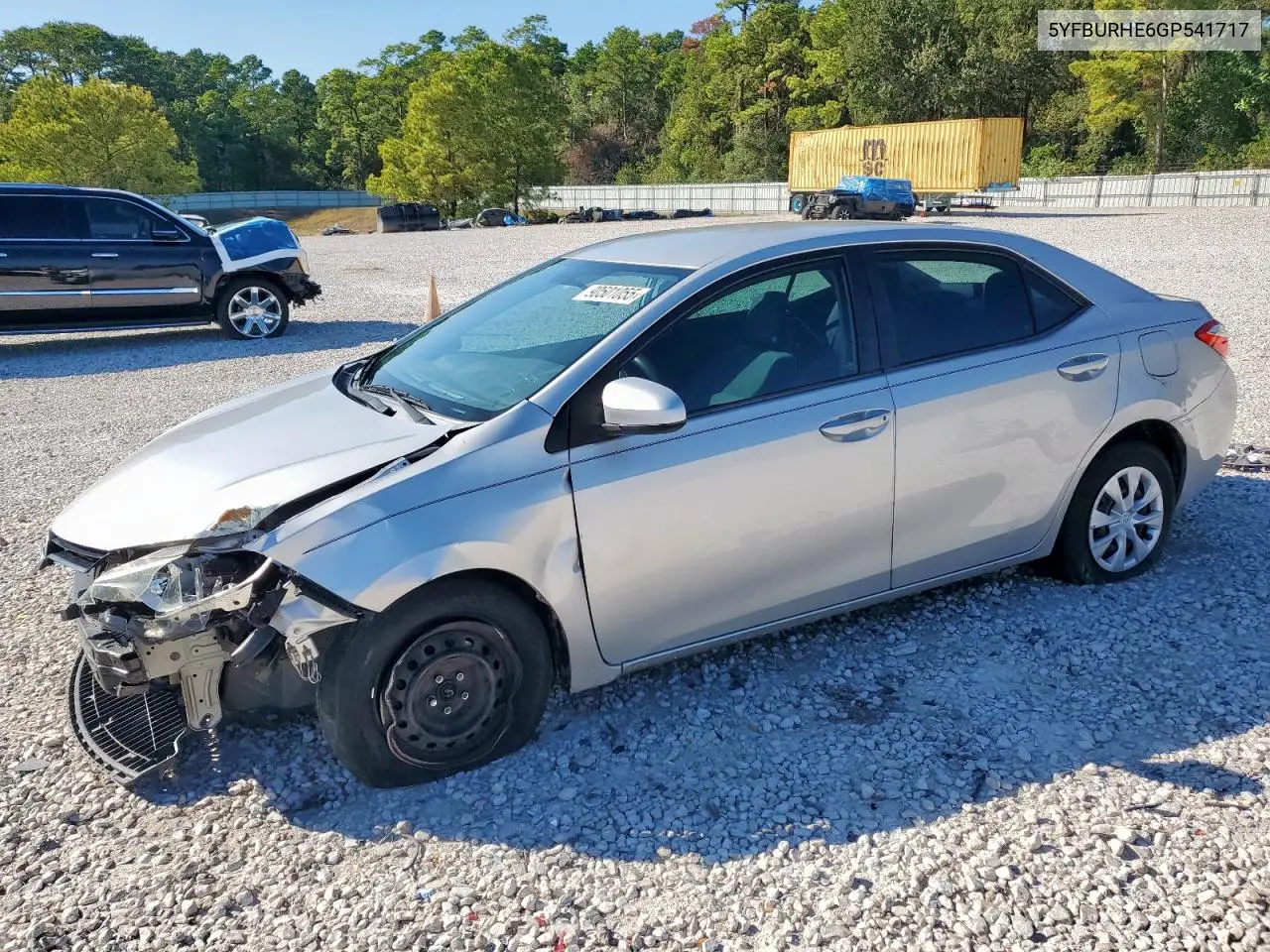5YFBURHE6GP541717 2016 Toyota Corolla L